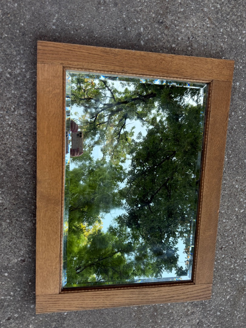 Antique Oak Mirror