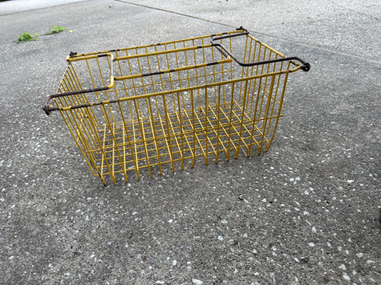 Yellow  Vtg shopping basket