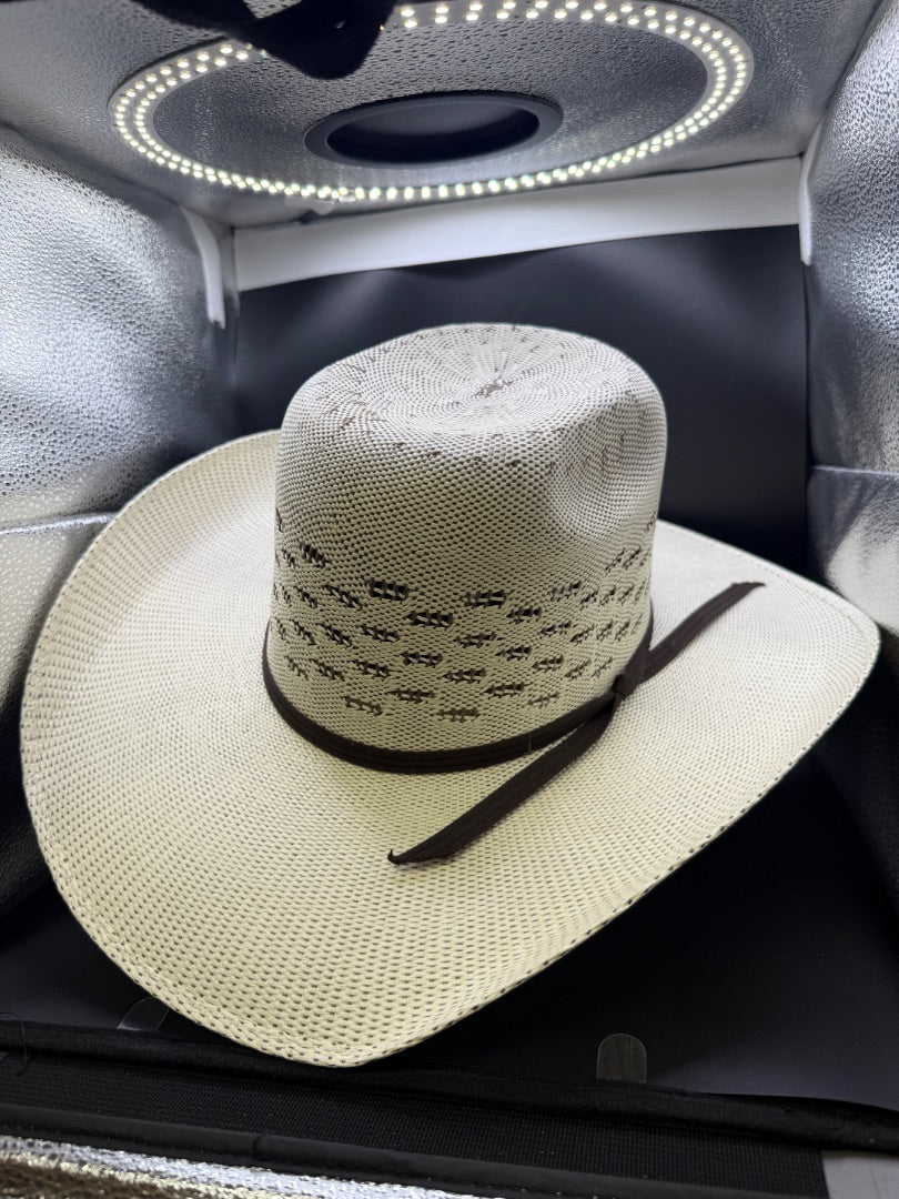 Cream Resistol Cowboy hat Tuff Herman Bull Riding, 7.25