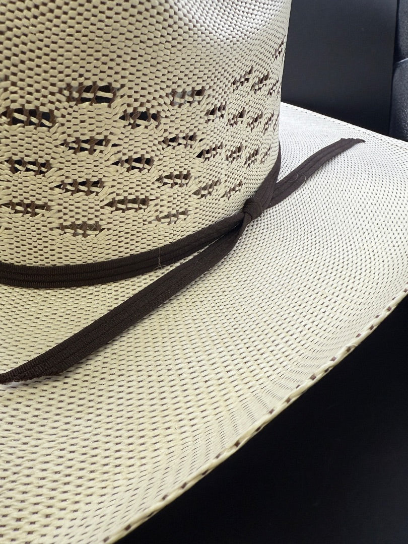 Cream Resistol Cowboy hat Tuff Herman Bull Riding, 7.25