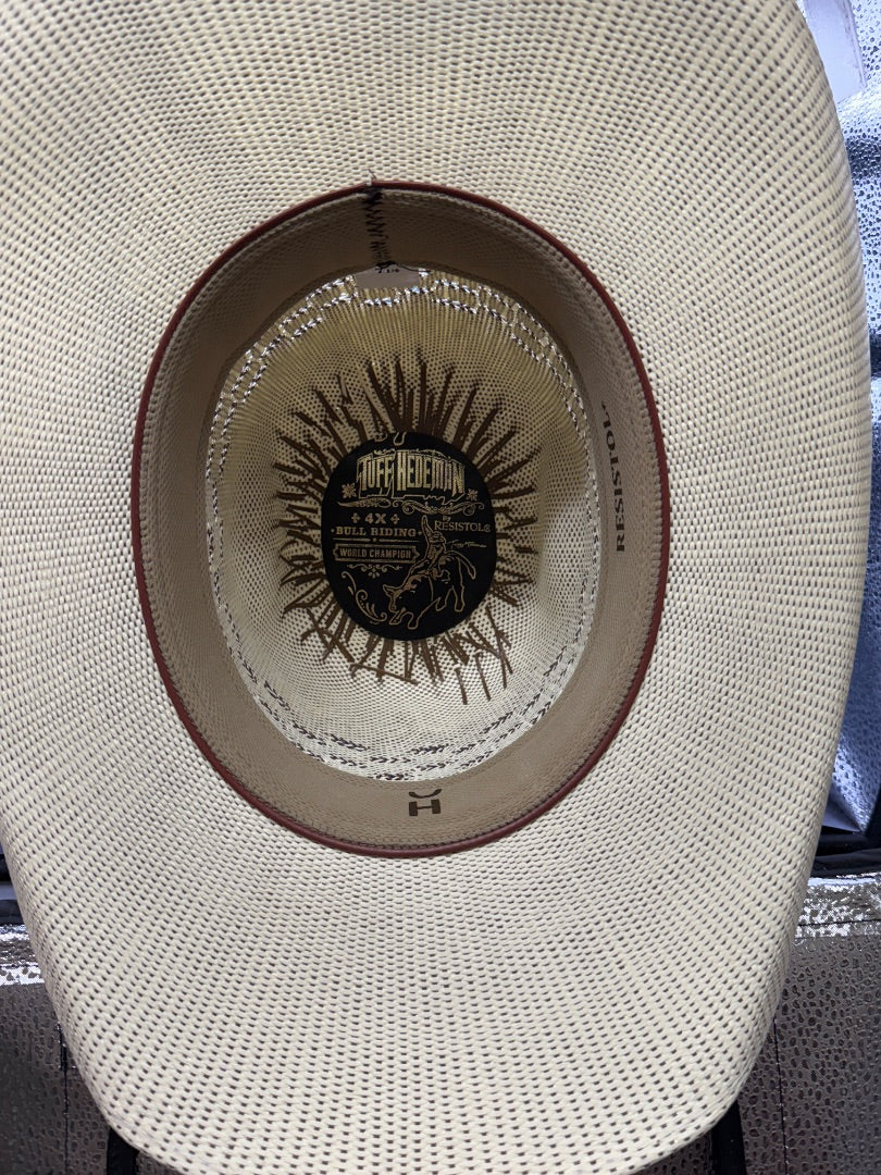 Cream Resistol Cowboy hat Tuff Herman Bull Riding, 7.25