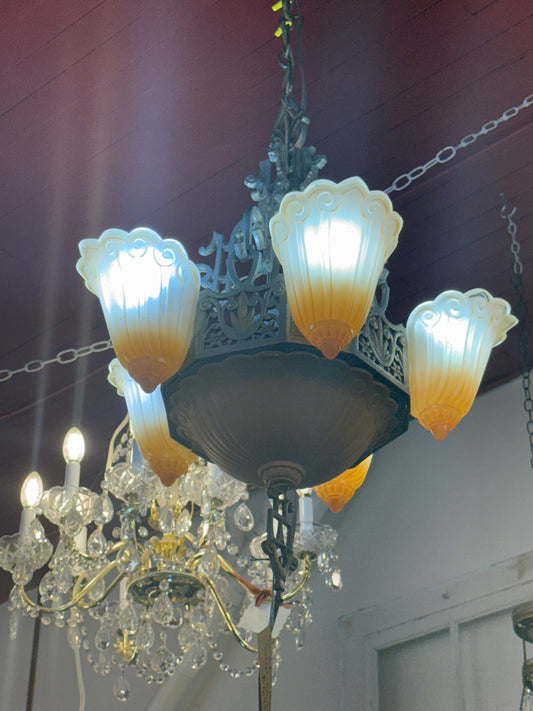 5 Light 1920-30 Slip Shade