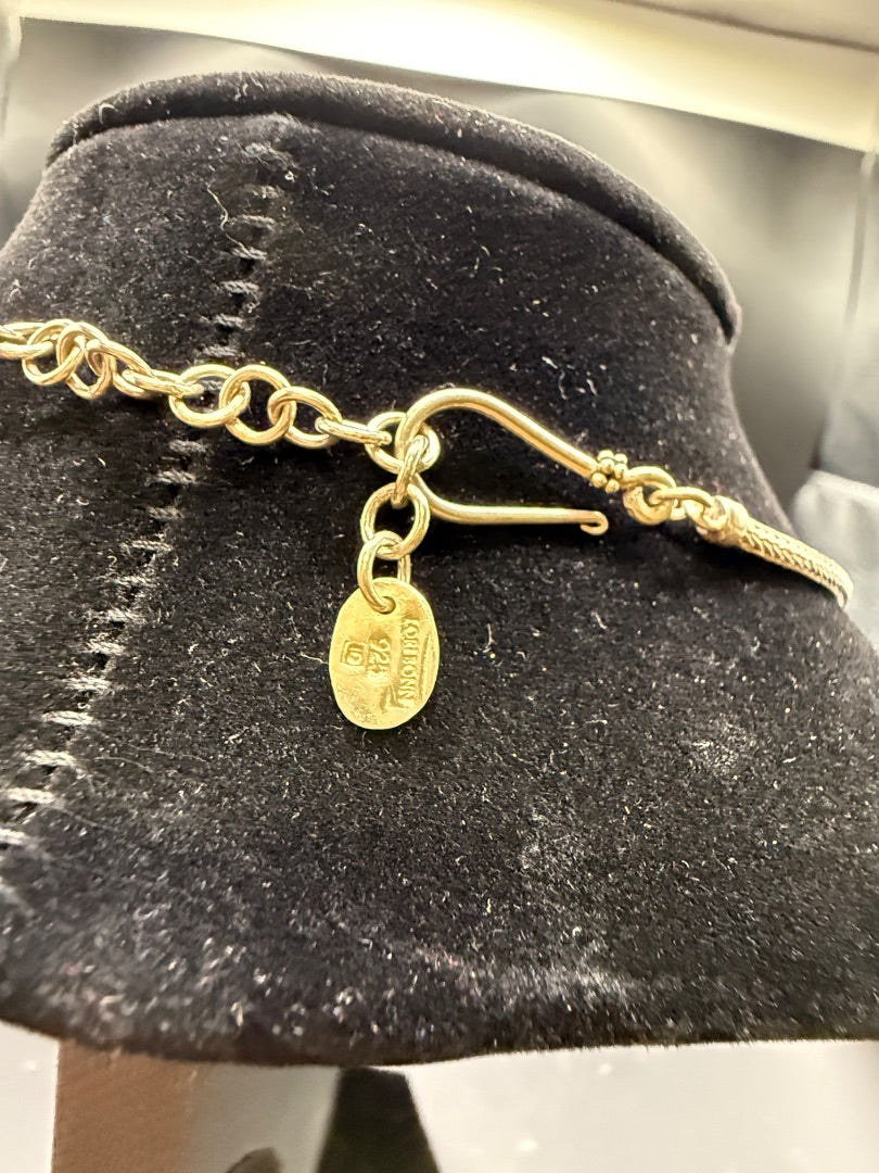 Blue Lori Bonn Foxtail Blue Druzy RARE Jewelry, I8”