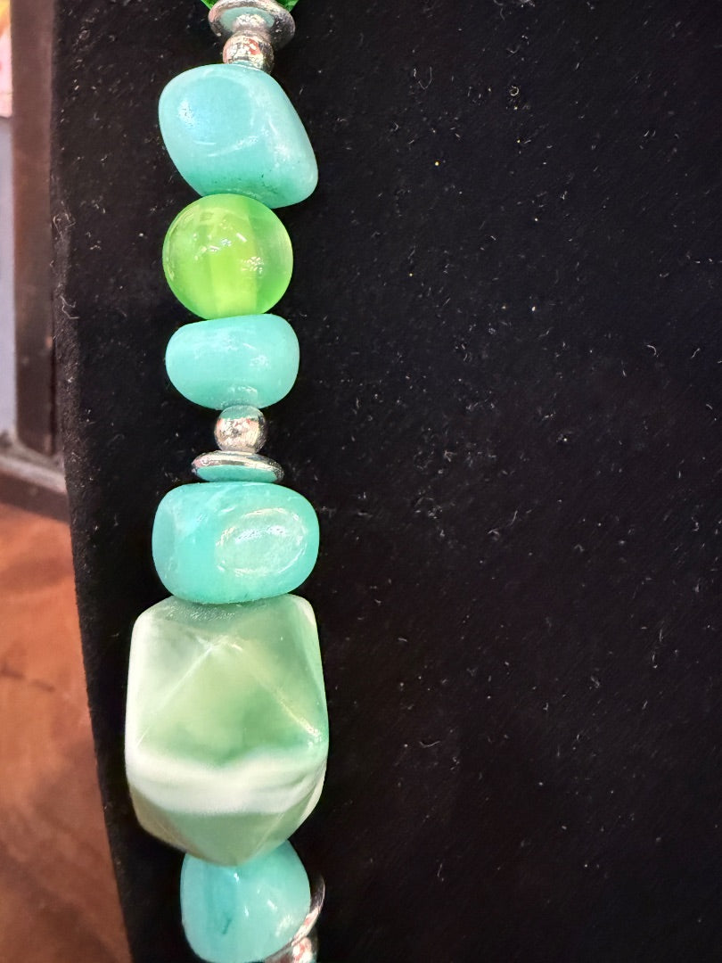 Green Turqoise necklace set