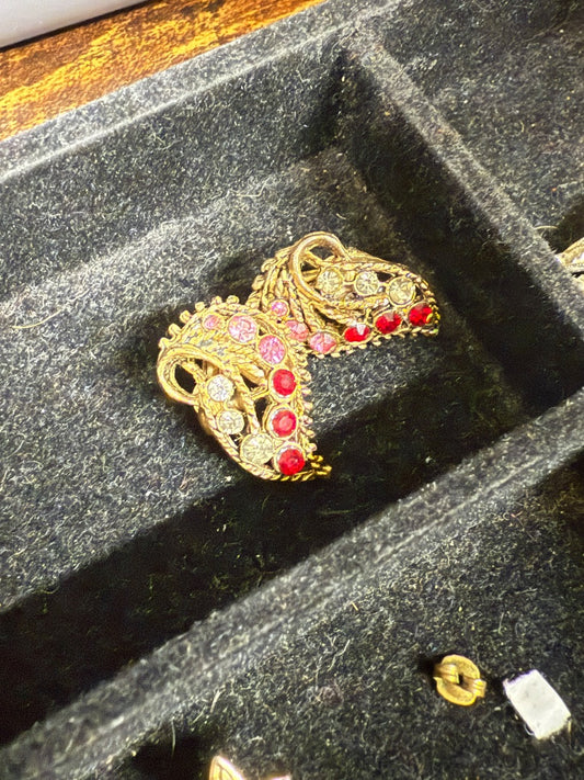 Vtg Clip Red / Pink