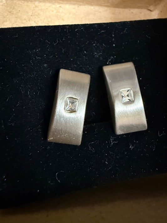 Silver CZ Cufflinks