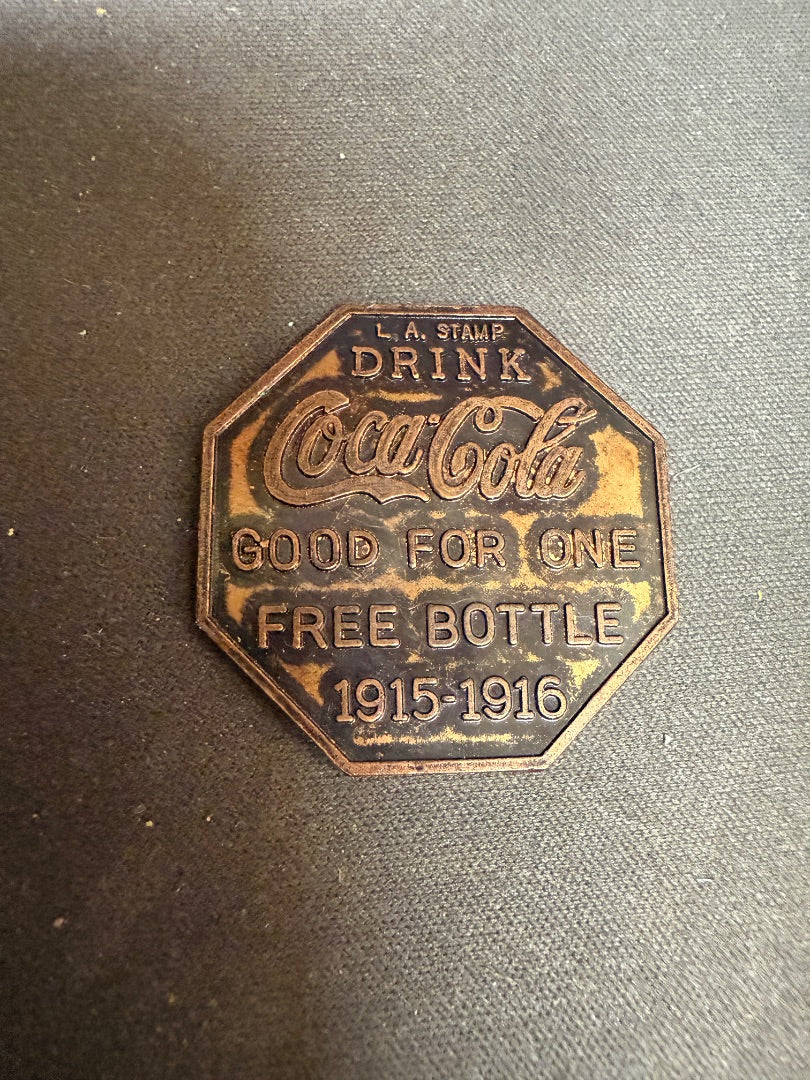 1915-1916 Drink Coca Cola CA California Free Drink Token