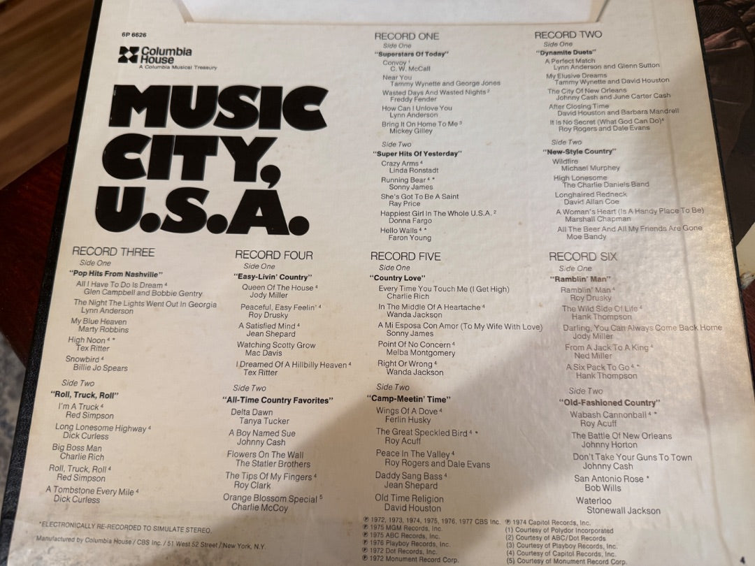 Music City USA Record Album