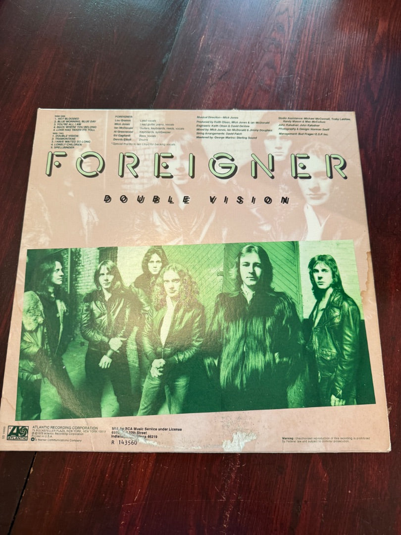 Foreigner double vision vinylRecord Album