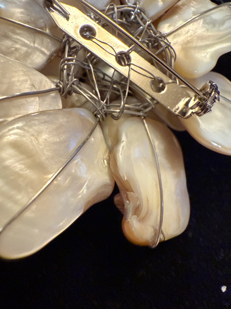 Unsigned Blue Shell Freshwater Pearl