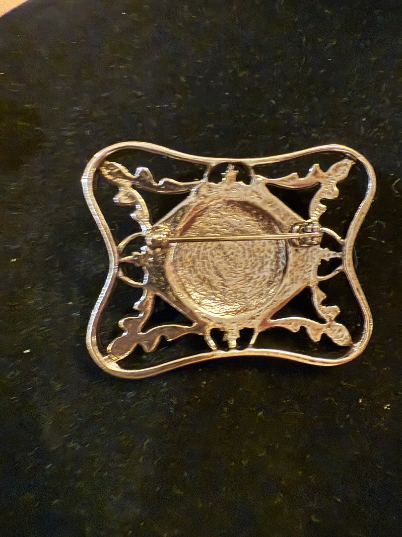 Amethyst Unmarked 1970's Brooch