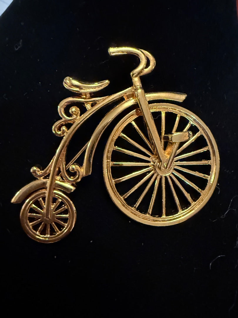 Gold  Vintage Bicycle wheel