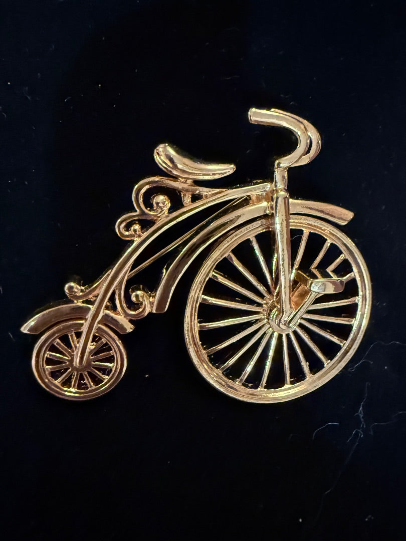 Gold  Vintage Bicycle wheel