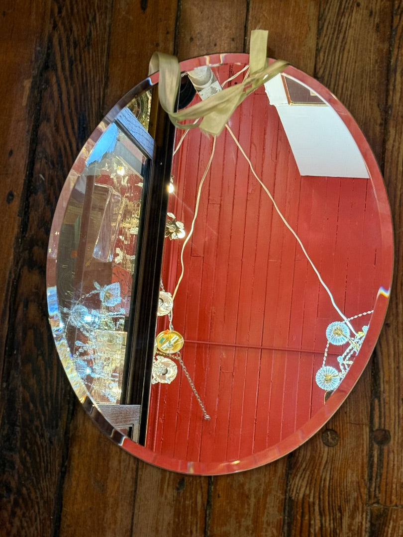 Small Oval Mirror with ribbon