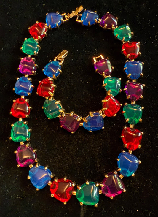 Jelly Belly Lucite necklace and bracelet set