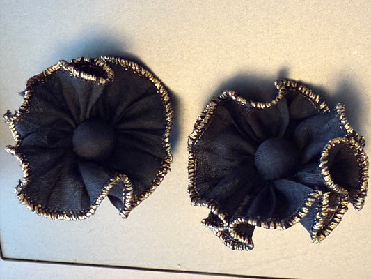 Avon Black Bow Earrings clip