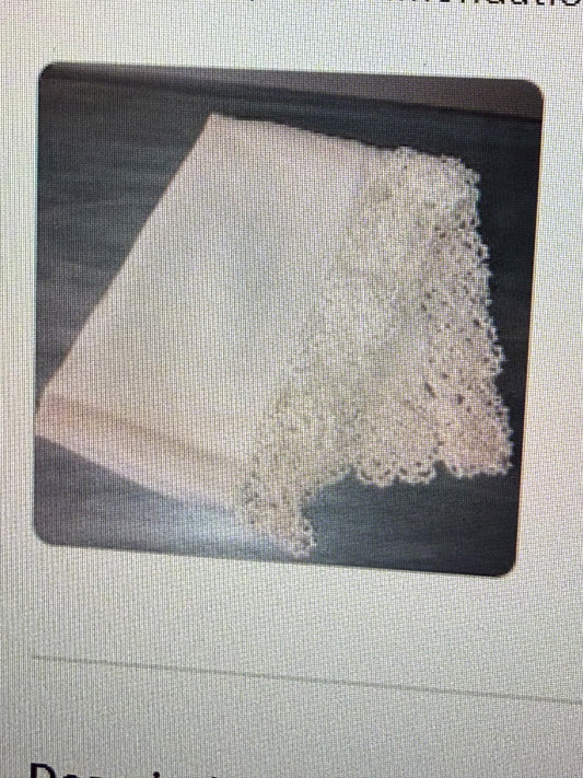 Vintage White Batten Berg Trim Cotton Embroidered Dresser Table Runner