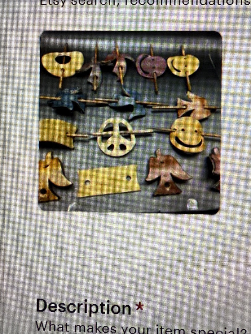 Vintage lot of 15 1970's leather hair pick accessories