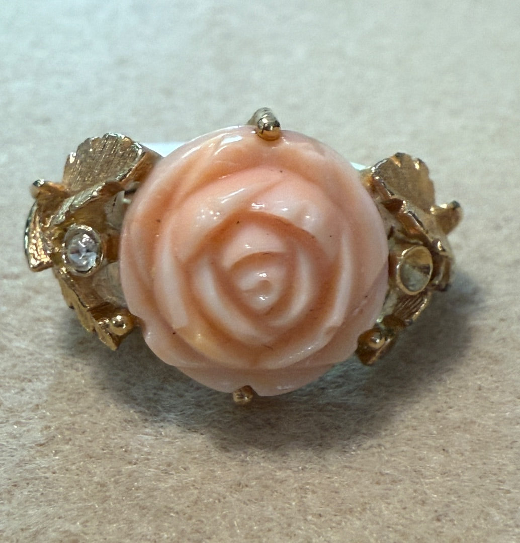Pink AVON Ring Rose, 3.5