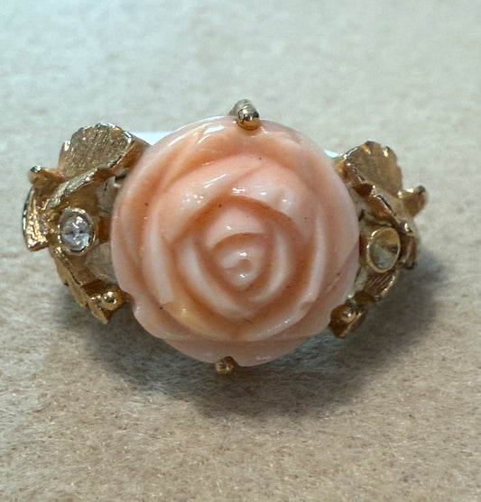 Pink AVON Ring Rose, 3.5