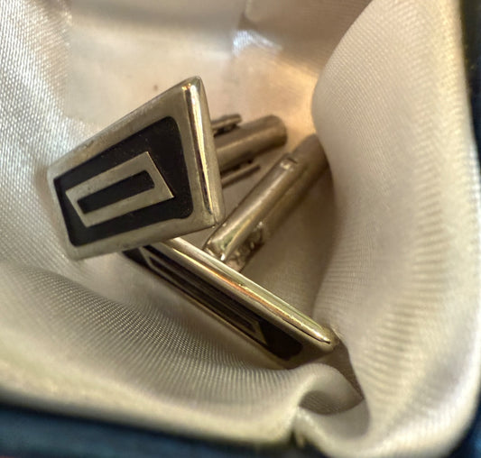 Silver/Black Cufflin