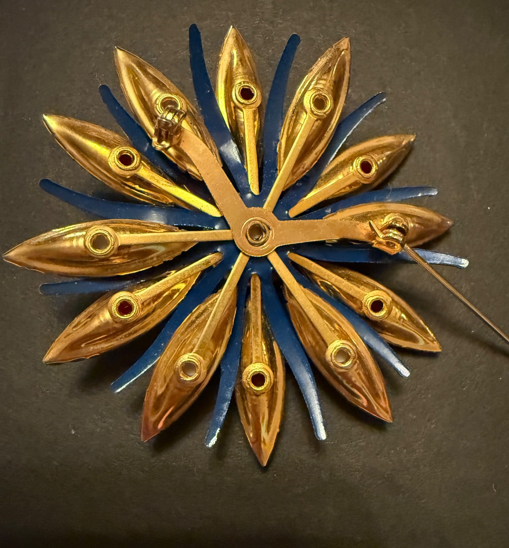 Patriotic Floral Brooch