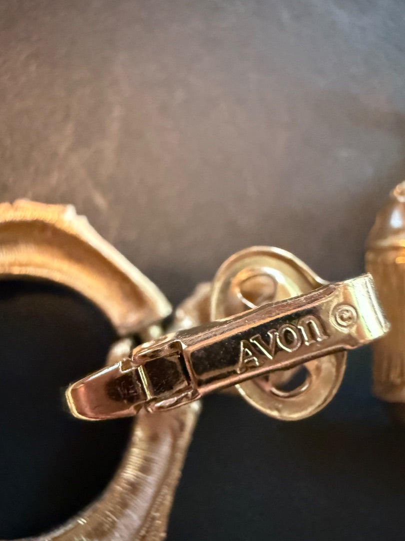 Door Knocker Bamboo Clip Earrings