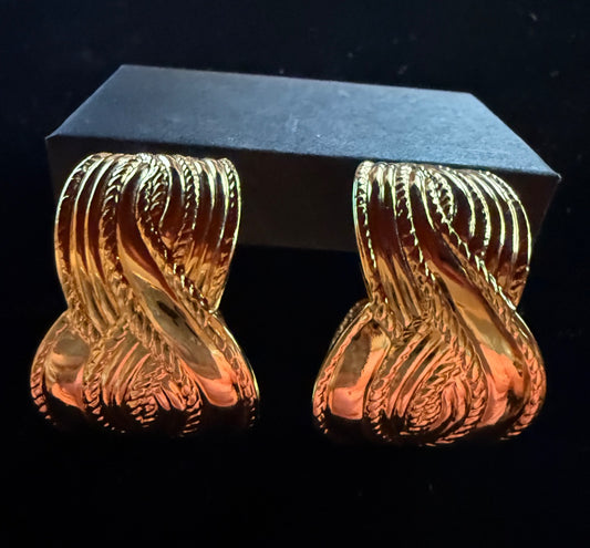 Large Hoop Clip Earrings