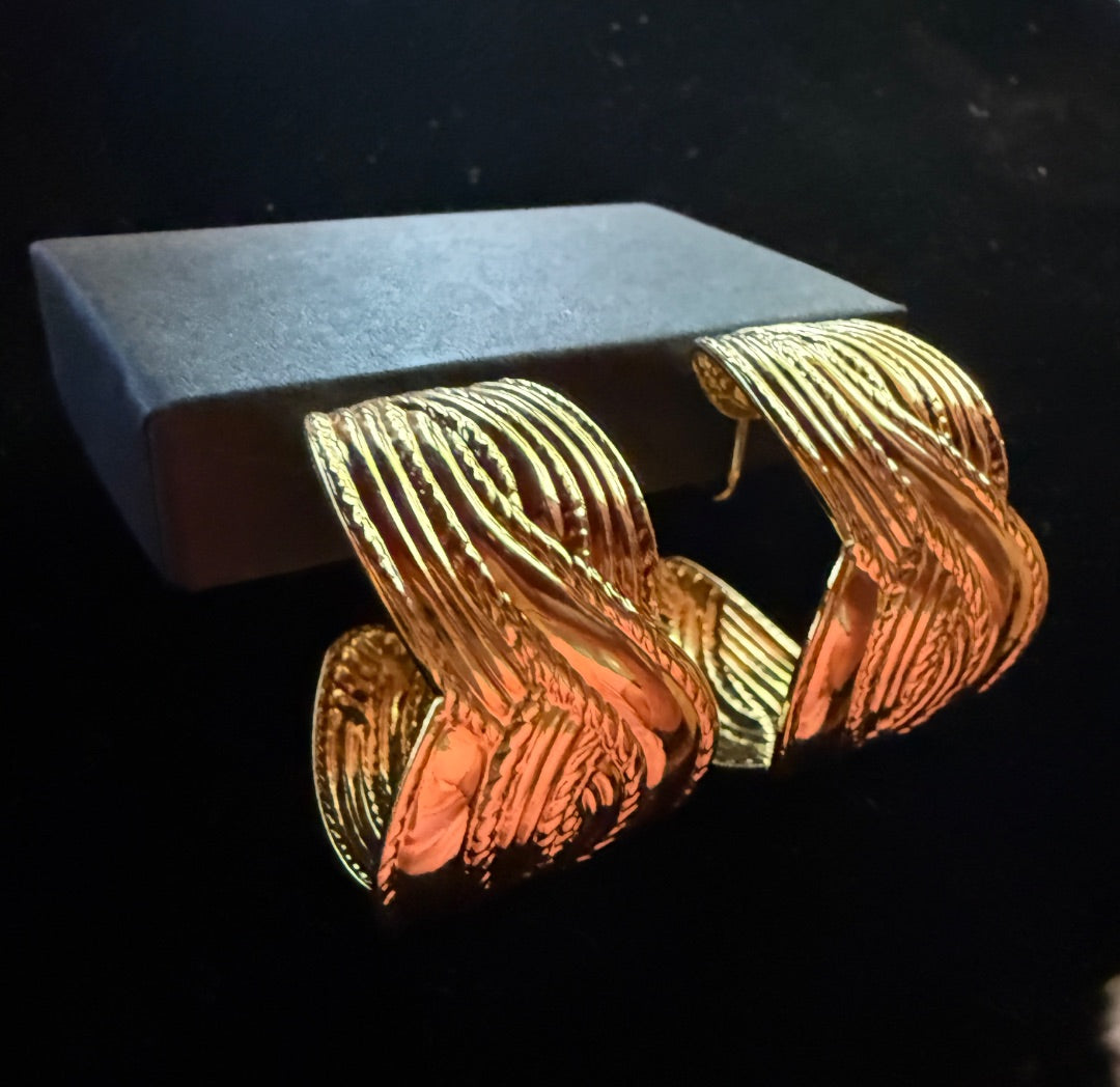 Large Hoop Clip Earrings