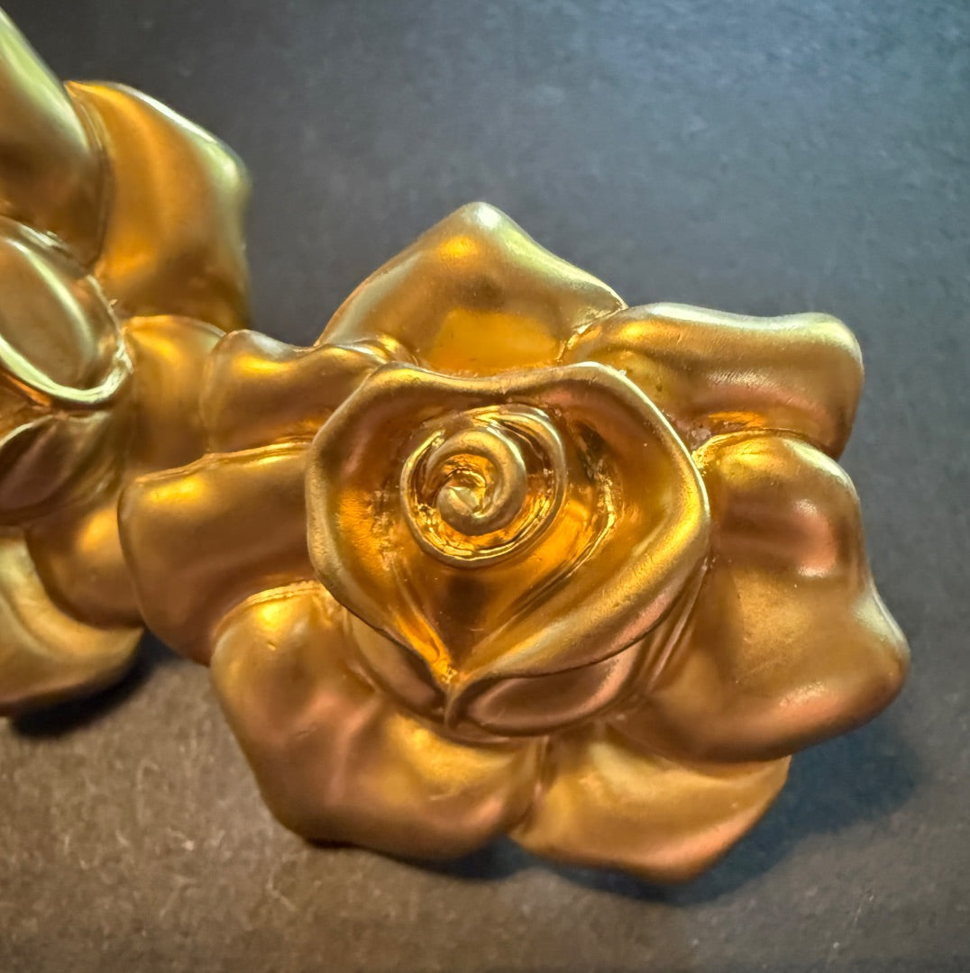 1993 Vintage Rose Clip Earrings