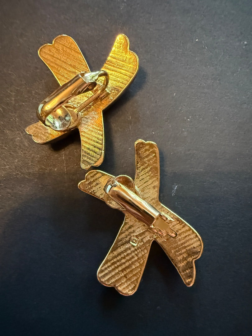 Large X Kisses Clip Earrings