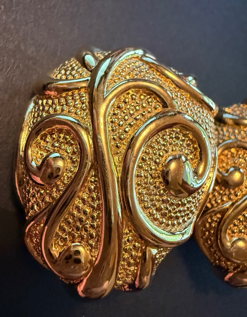 Avon Jose Barberra Gold Clip Earrings