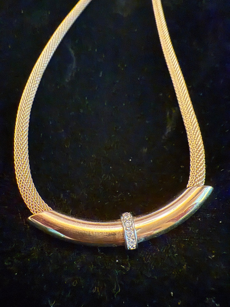 Gold Mesh Choker Necklace