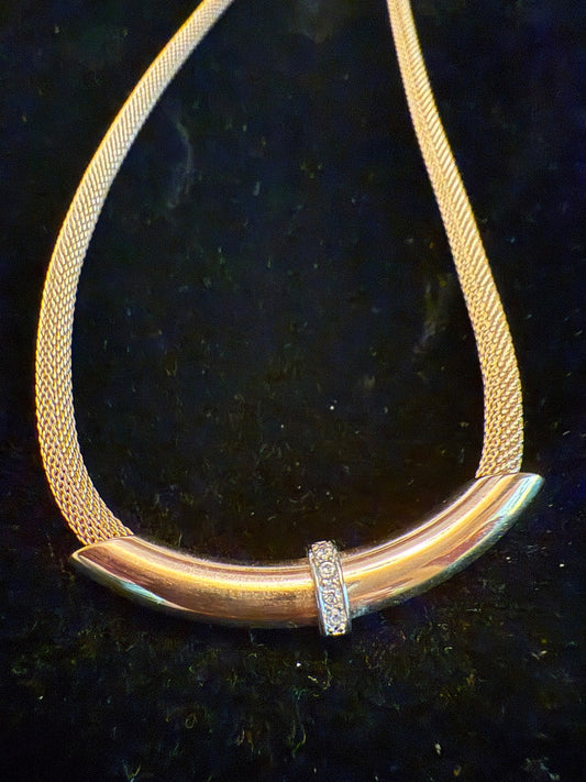 Gold Mesh Choker Necklace