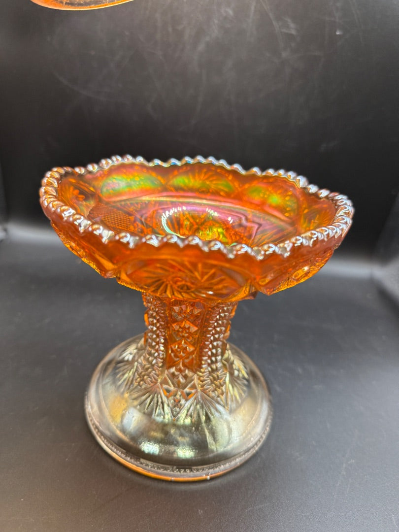 2-pc Carnival Glass