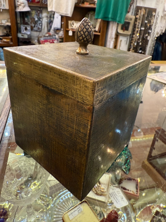 Brass Acorn Box