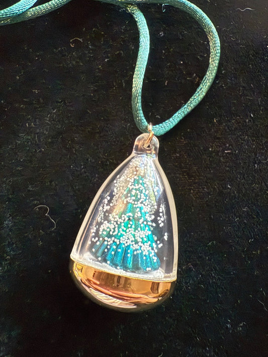 Green Christmas Tree in a Bottle