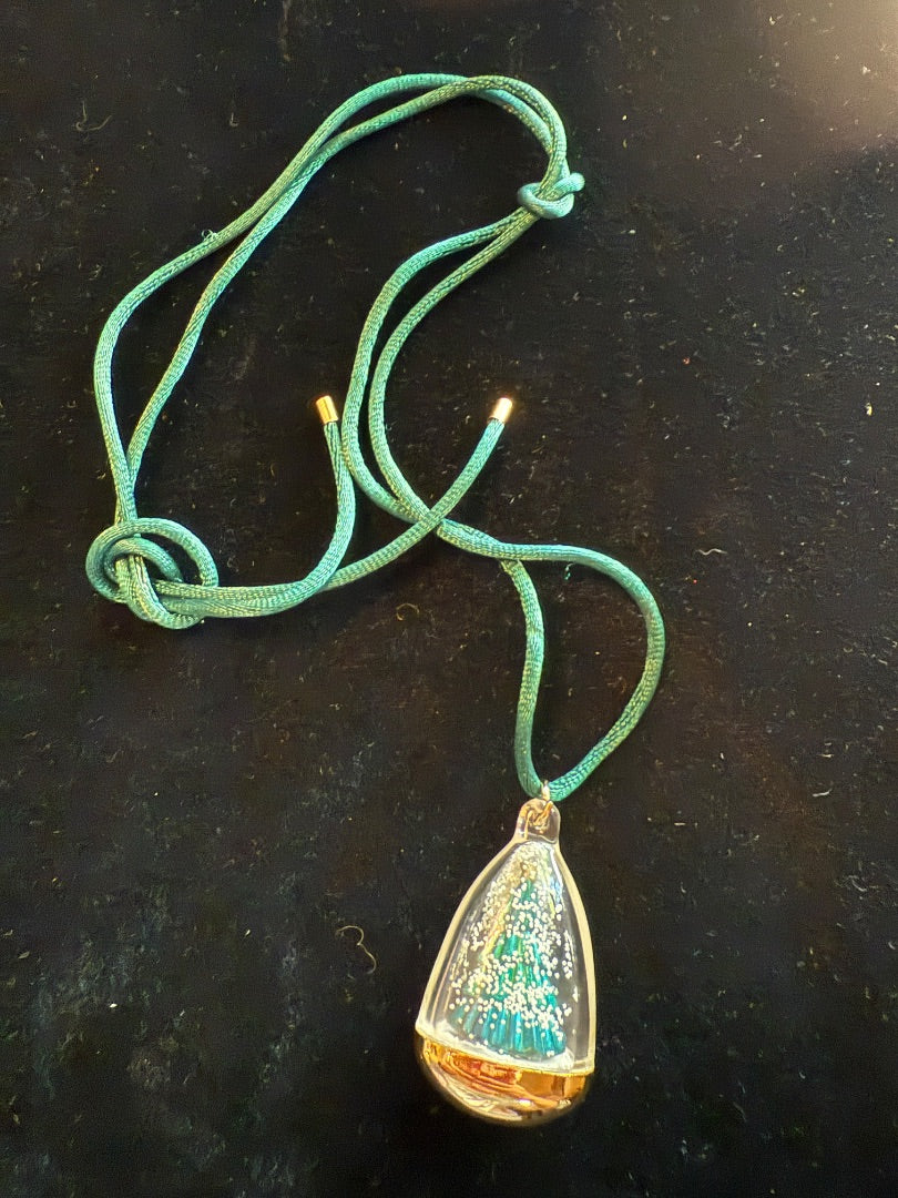 Green Christmas Tree in a Bottle