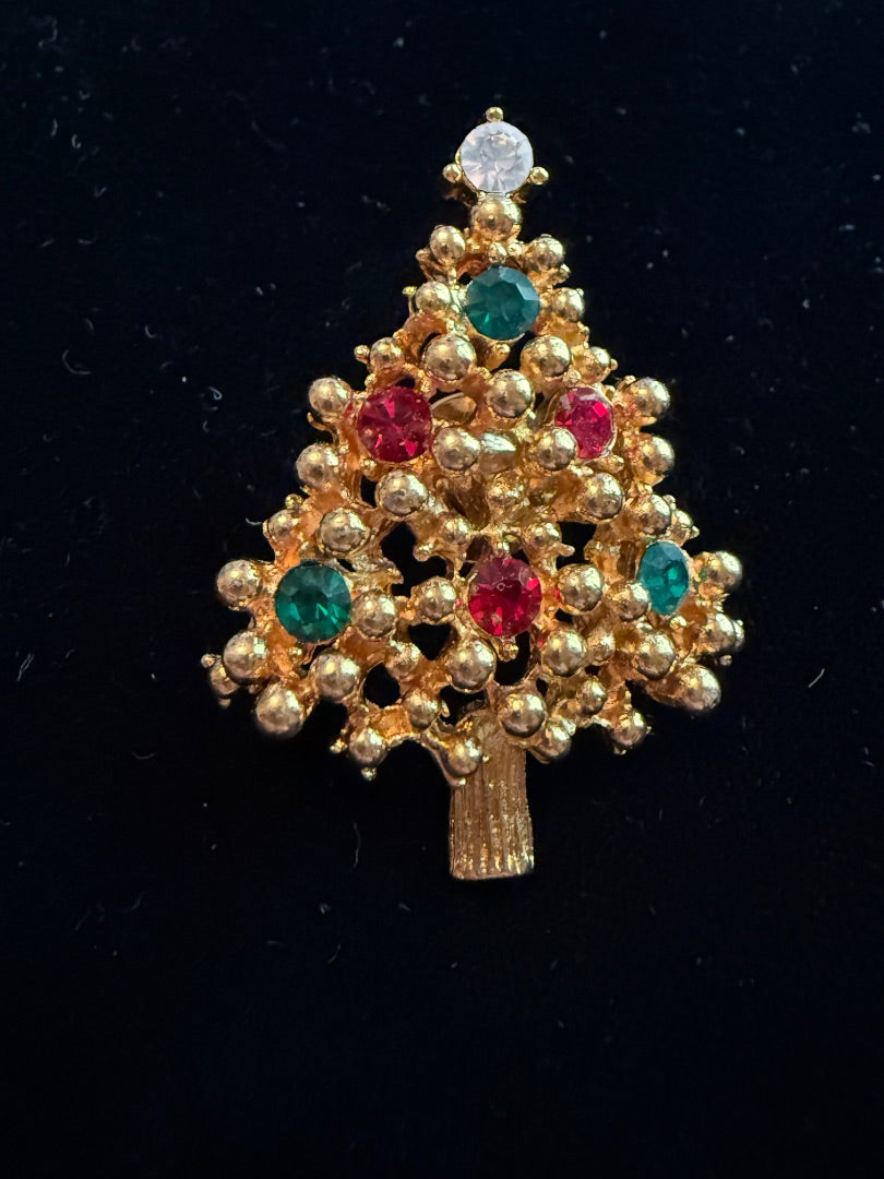 Christmas Tree Pin Multi-colored