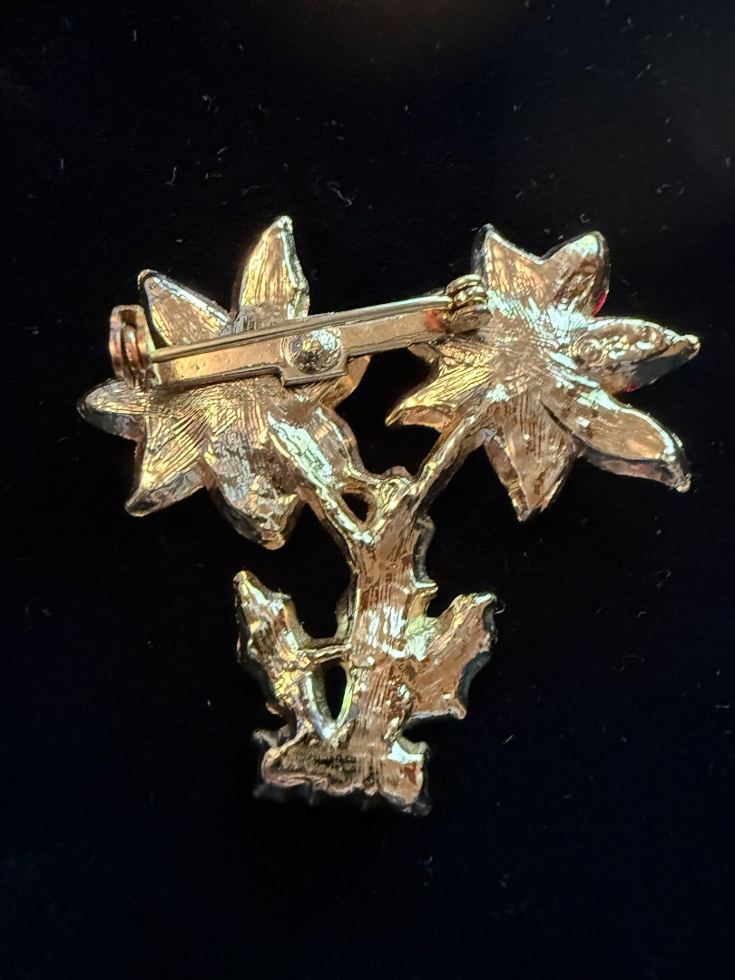 Vintage Avon Poinsettia Pin Brooch