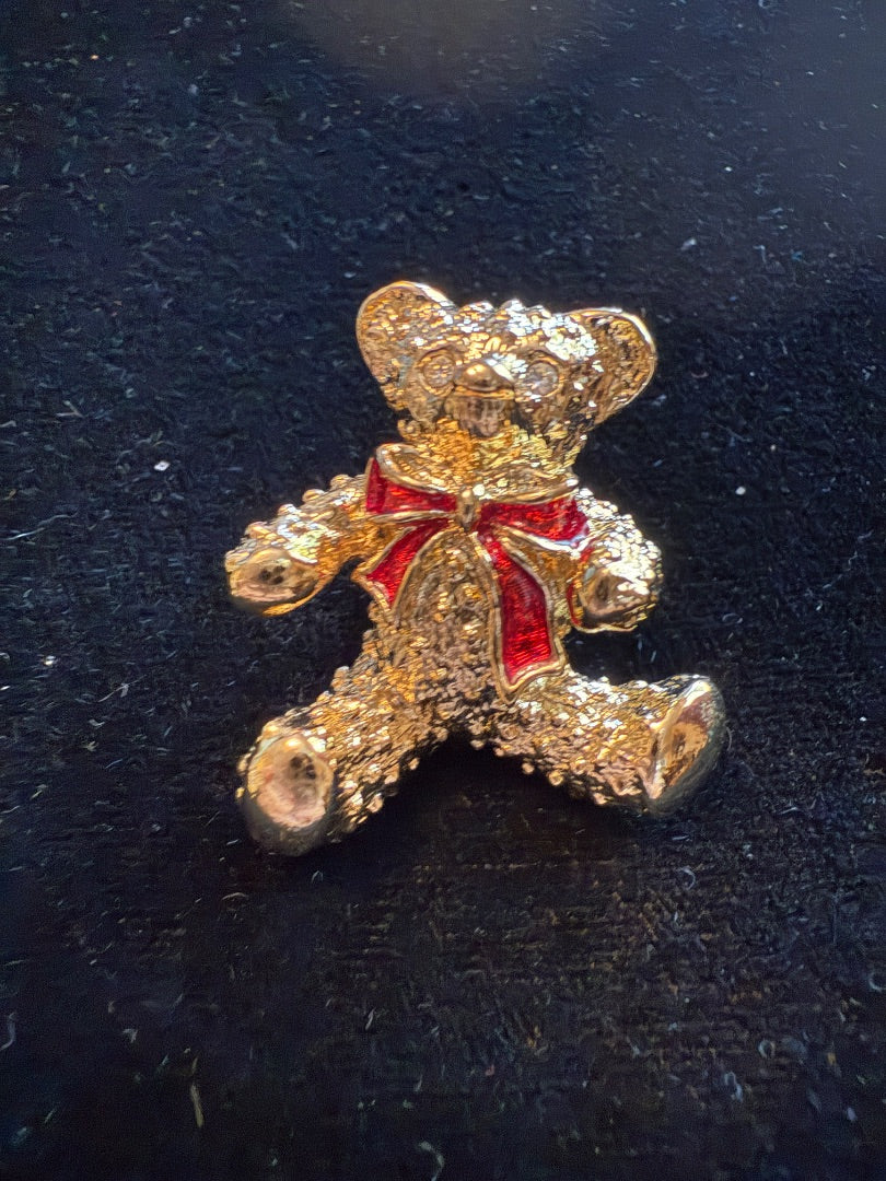 Teddy Bear Pin Brooch Christmas Pin