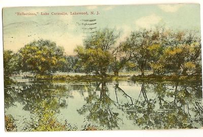 Lake Carasaljo Lakewood New Jersey NJ Postcard