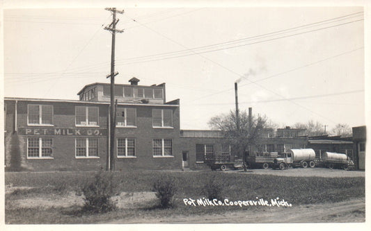 Real Photo Pet Milk Company in Coopersville MI Michigan Postcard