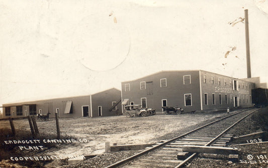 Real Photo EP Daggett Canning Co in Coopersville MI Michigan Postcard