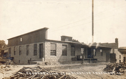 Real Photo Co-Operative Creamery in Coopersville MI Michigan Postcard