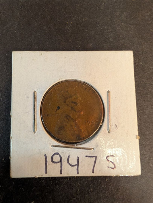 1947 S Lincoln Wheat Cent