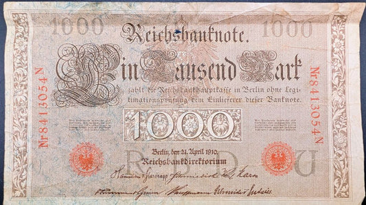 1910 Reichsbank 1000 Bank Note