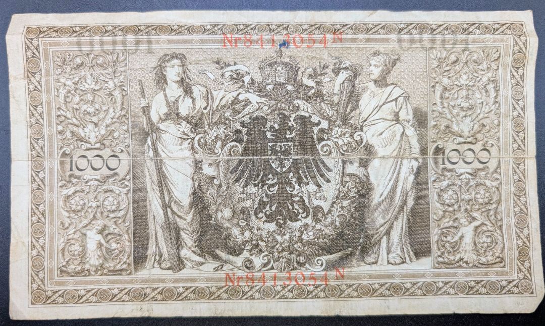 1910 Reichsbank 1000 Bank Note