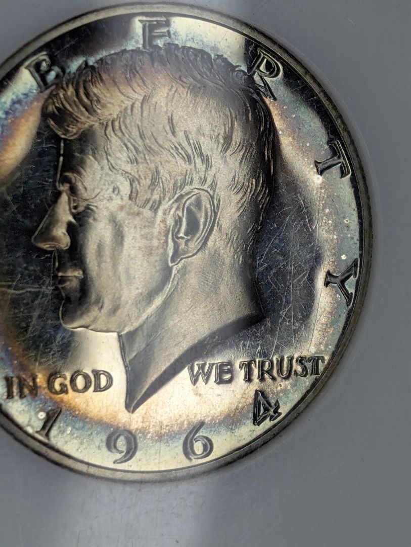 1964 Proof CAM TonedKennedy Half Dollar