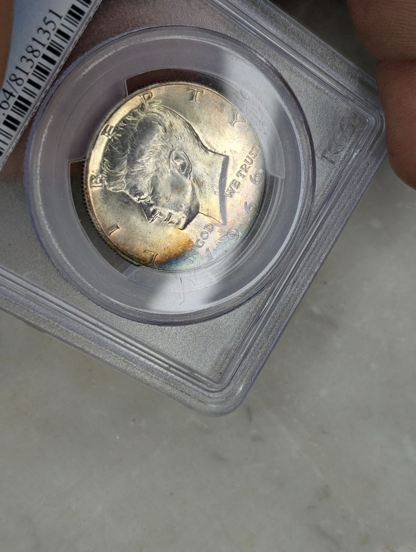 1966 MS64 Toned Kennedy Half Dollar